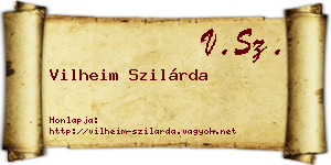 Vilheim Szilárda névjegykártya